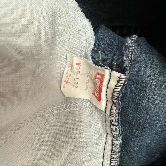 Levi’s 550 90’s Baggy Jeans 35x32 Blue Tabs Dark Wash Denim Grunge Streetwear - Picture 3 of 12
